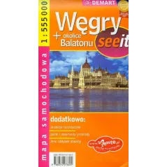 WĘGRY + OKOLICE BALATONU MAPA SAMOCHODOWA 1 : 555 000 - Demart