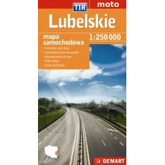LUBELSKIE MAPA SAMOCHODOWA 1:250 000 - Demart