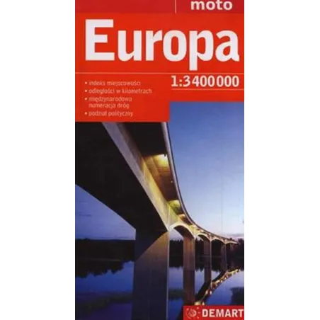 EUROPA MAPA SAMOCHODOWA 1 : 3 400 000 - Demart