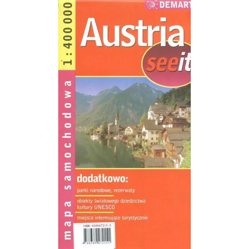 AUSTRIA MAPA SAMOCHODOWA 1 : 400 000 - Demart
