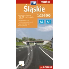 ŚLĄSKIE A1 A4 MAPA SAMOCHODOWA 1 : 250 000 - Demart