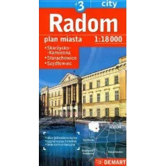 RADOM, SKARŻYSKO-KAMIENNA, STARACHOWICE, SZYDŁOWIEC PLAN MIASTA 1 : 18 000 - Demart