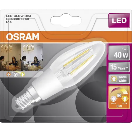 ŻARÓWKA LED GLOW FILAMENT 4.5W STAR+ CLASSIC B 40 E14 OSRAM - Osram