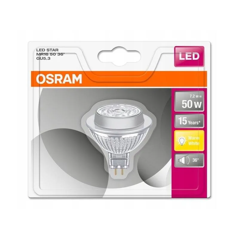 ŻARÓWKA HALOGEN LED STAR MR16 GU5.3 7.2W OSRAM - Osram