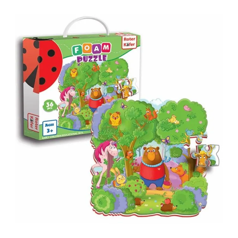 LAS PUZZLE PIANKOWE 36 ELEMENTÓW 3+ - Roter-Kafer