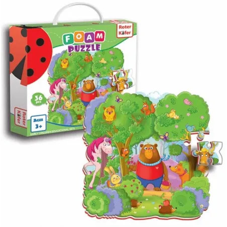 LAS PUZZLE PIANKOWE 36 ELEMENTÓW 3+ - Roter-Kafer