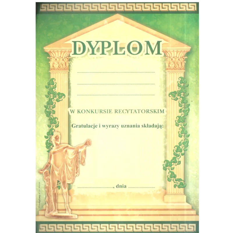 DYPLOM KONKURS RECYTATORSKI A4 - Panon