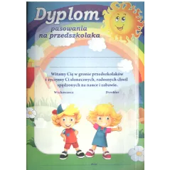 DYPLOM PASOWANIA NA PRZEDSZKOLAKA A4 - Panon