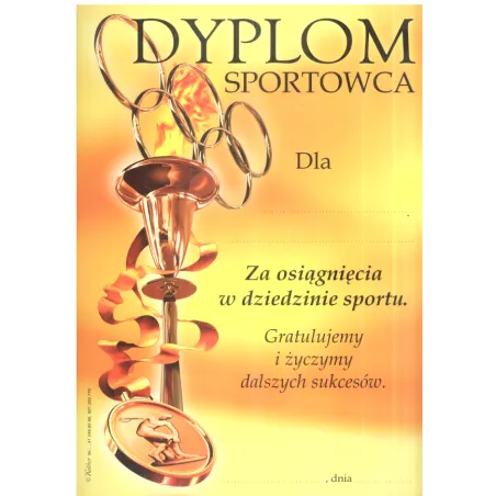 DYPLOM SPORTOWCA A4 - Panon
