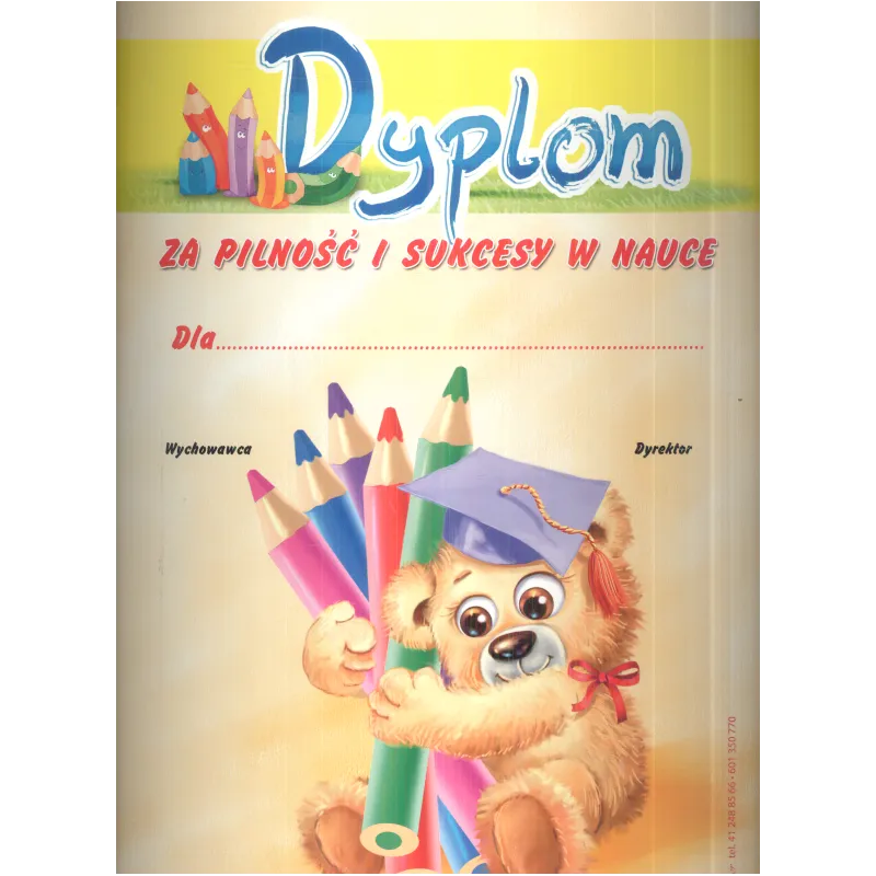 DYPLOM ZA PILNOŚĆ I SUKCESY W NAUCE A4 - Panon