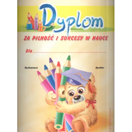 DYPLOM ZA PILNOŚĆ I SUKCESY W NAUCE A4 - Panon
