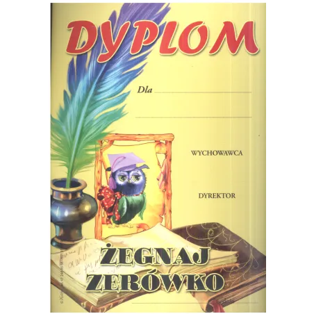 DYPLOM UKOŃCZENIA ZERÓWKI A4 - Panon