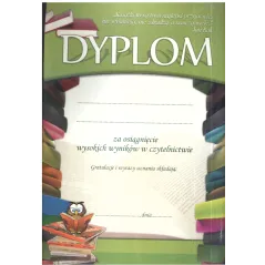 DYPLOM ZA OSIĄGNIĘCIE WYSOKICH WYNIKÓW W CZYTELNICTWIE A4 - Panon