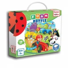 WYŚCIGI PUZZLE PIANKOWE 36 ELEMENTÓW 3+ - Roter-Kafer