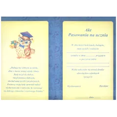 Dyplom Pasowania Na Ucznia Rozkładany A5
