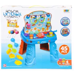STOLIK 2W1 WARSZTAT CUKIERNIA MASA PLASTYCZNA Z AKCESORIAMI - Mega Creative