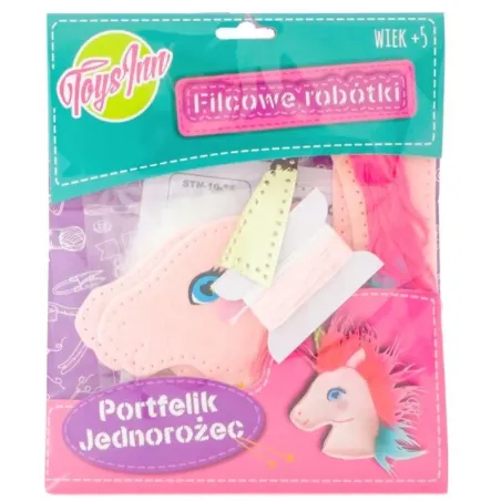 Filcowy Jednorożec Portfelik Zestaw Kreatywny 5+
