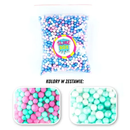 KULKI STYROPIANOWE DO SLIME 2 KOLORY SLIMEBOX 6+ - Slimebox