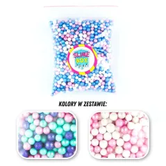 KULKI STYROPIANOWE 2 KOLORY BABY-PINK + ARIELKA SLIMEBOX 6+ - Slimebox