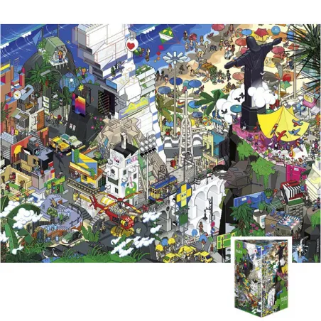 PUZZLE DOODLE KOTY 1000 ELEMENTÓW JON BURGERMAN