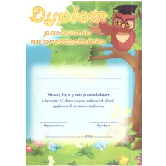 DYPLOM PASOWANIA NA PRZEDSZKOLAKA A4 - Panon
