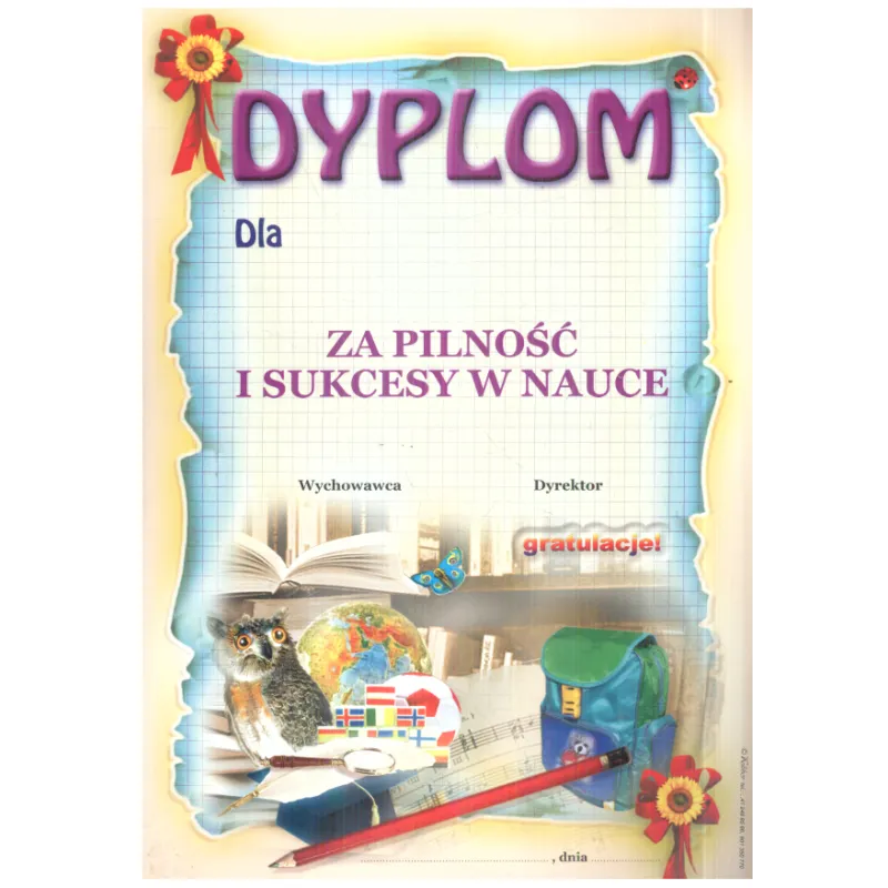 DYPLOM PILNOŚĆ I SUKCESY W NAUCE A4 - Panon