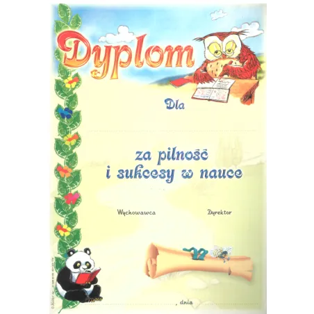 DYPLOM UKOŃCZENIA PRZEDSZKOLA B5 - Panon