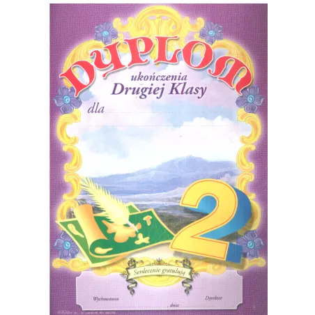 DYPLOM UKOŃCZENIA DRUGIEJ KLASY B5 - Panon