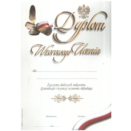 Dyplom Wzorowego Ucznia A4 Dyplom Wzorowego Ucznia A4