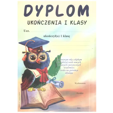 DYPLOM UKOŃCZENIA I KLASY A4 - Panon
