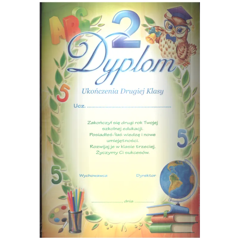 DYPLOM UKOŃCZENIA DRUGIEJ KLASY A4 - Panon