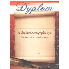 DYPLOM KONKURS ORTOGRAFICZNY A4 - Panon