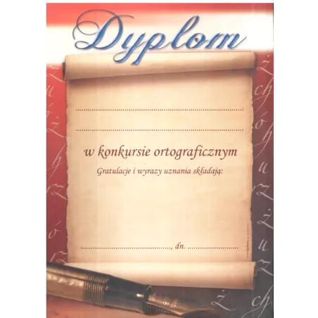 DYPLOM KONKURS ORTOGRAFICZNY A4 - Panon