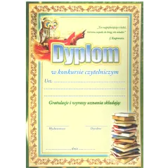 DYPLOM KONKURS CZYTELNICZY A4 - Panon