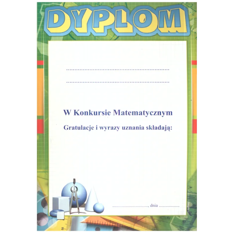 DYPLOM KONKURS MATEMATYCZNY A4 - Panon
