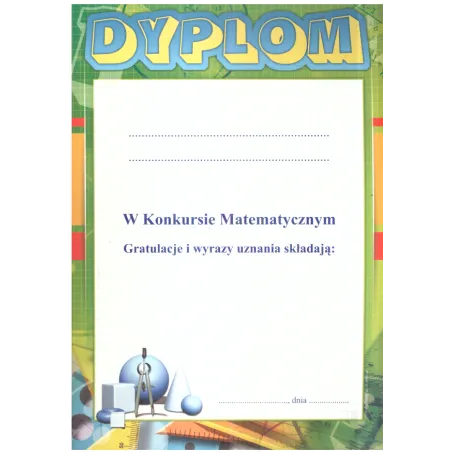 DYPLOM KONKURS MATEMATYCZNY A4 - Panon
