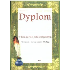 DYPLOM KONKURS ORTOGRAFICZNY A4 - Panon
