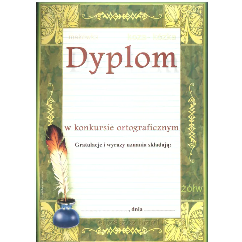 DYPLOM KONKURS ORTOGRAFICZNY A4 - Panon