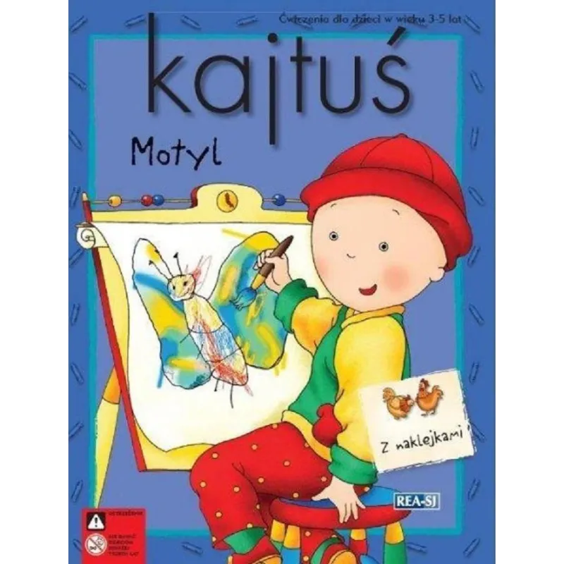 KAJTUŚ MOTYL ĆWICZENIA Z NAKLEJKAMI 3+ - Rea