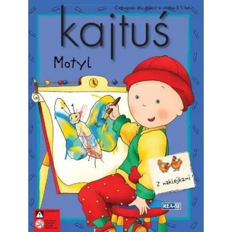 KAJTUŚ MOTYL ĆWICZENIA Z NAKLEJKAMI 3+ - Rea