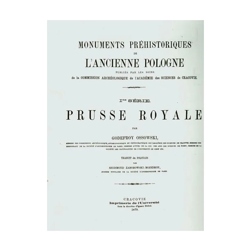 PRUSSE ROYALE REPRINT ZABYTKI PRZEDHISTORYCZNE - Bernardinum