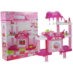 KUCHNIA Z PRALKĄ I ZMYWARKĄ + WYPOSAŻENIE ZESTAW MAŁEJ GOSPODYNI 3+ - Lean Toys