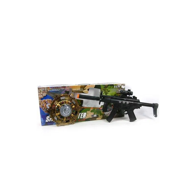 KARABIN z DŹWIEKIEM MP5 65 CM+ TARCZA NA PODCZERWIEŃ + CELOWNIK 3+ II GATUNEK - Icom