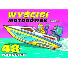 WYŚCIGI MOTORÓWEK KOLORUJ I NAKLEJAJ - Olesiejuk