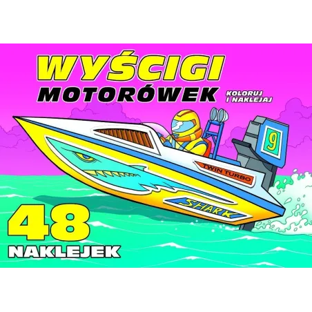 Wyścigi Motorówek Koloruj I Naklejaj Wyścigi Motorówek Koloruj I Naklejaj