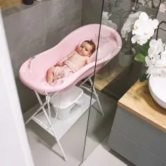 WANIENKA Z MATĄ ANTYPOŚLIZGOWĄ I KORKIEM 84 CM PIES I KOT RÓŻOWA LUPPEE