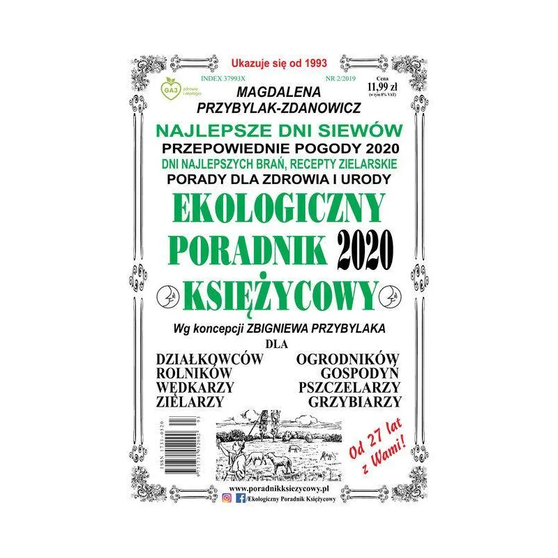 EKOLOGICZNY PORADNIK KSIĘŻYCOWY 2020 Magdalena Przybylak-Zdanowicz - GAJ