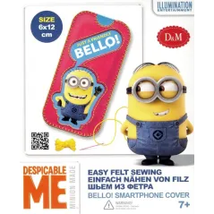 MINIONKI POKROWIEC NA TELEFON Z FILCU  ZESTAW KREATYWNY 7+