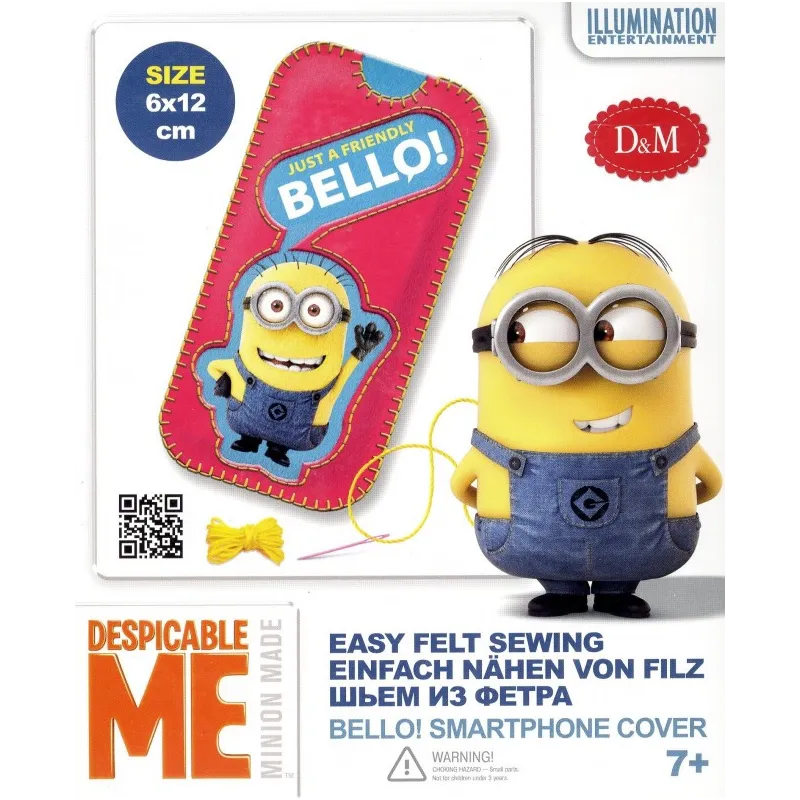 MINIONKI POKROWIEC NA TELEFON Z FILCU  ZESTAW KREATYWNY 7+