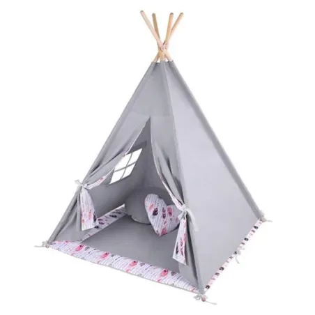NAMIOT TIPI + MATA + 2 PODUSZKI SZARY PIÓRKA LULANDO - Lulando